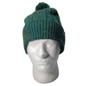 Neff Beanie Knitted Stocking Hat Cap Green With Pom